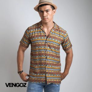 VENGOZ Kemeja Pria Hawai Printing - Arion Casual Shirt
