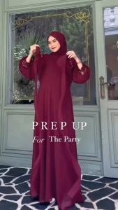 Rafifah Dress Pesta Gamis Kondangan Bridesmaid Press Body Wanita Kekinian Elegan Terbaru 2025 Mewah