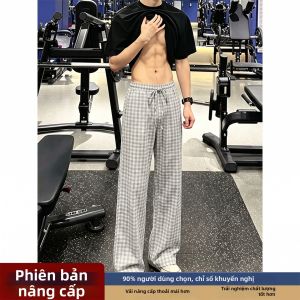Quần Dài Ôm Thoáng Mát Màu Trắng Hình Lưới Phù Hợp Mùa Hè
