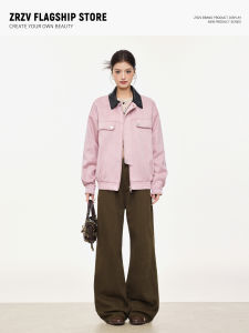 American Style Pure Color Straight Leg Wide Leg Jeans Womens Loose Fit Slimming Jeans High Waist Cotton Autumn Season