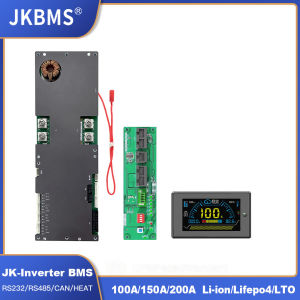JKBMS Inverter Smart BMS 8S 16S 24V 48V 100A 150A 200A Family Energy Storage Lifepo4/Li-ion/LTO For Growatt Deye Inverter