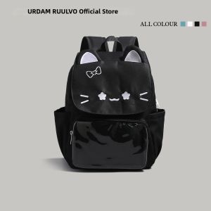 URCDN RDALVO | Cute Cartoon Embroidered Anime Transparent Backpack Large Capacity