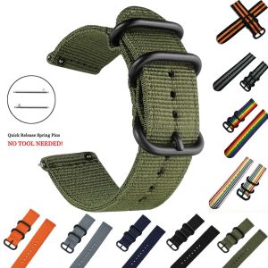 18mm 20mm 22mm 24mm watch Nylon strap For Samsung Galaxy watch 3 4 5 pro 46mm 42mm Active2  Amazfit Bip S3 frontier Sports band