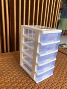 Laci Mini / Laci Mini Container 5 Susun Putih Make Up Kosmetik Plastik Dior Tantos
