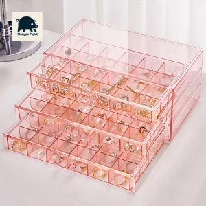 Multi-layer Jewelry Storage Box Large Capacity Dustproof and Anti-oxidation Ring Earring Necklace Box for Home Use