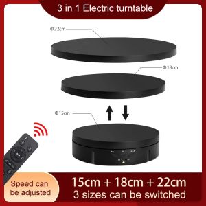 3 in 1 Electric Rotating Display Stand 360 Degree USB/Battery Turntable Holder Jewelry Display Stand Base for Photography Shoot