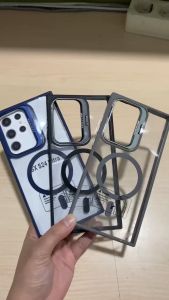 Casing Case Hardcase Magsafe 2in1 Metal Lens Holder Samsung S25 Ultra / Samsung S25+ Plus / Samsung S24 FE / Samsung S24 Ultra / Samsung S24+ Case Pelindung Hp Case Magsafe