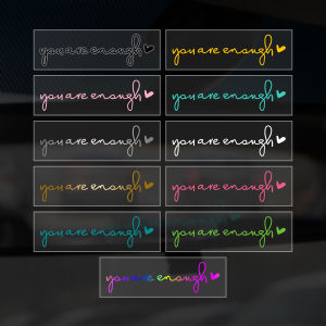 11 Màu sắc/khẩu hiệu cá nhân bạn là đủ Nhãn dán trang trí ô tô gương ô tô tam giác miếng dán cửa sổ Đề-can chống thấm nước