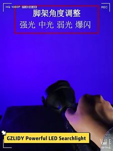 Powerful LED Flashlight W 5120 USB Rechargeable Handheld Flashlight with Stand Super Bright Work Light Portable Torch Outdoor Lantern