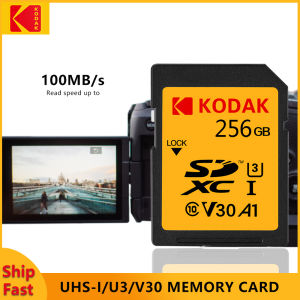 Kodak | KODAK SD Card High Speed Class 10 256GB 128GB 64GB V30 carte sd Memory Card Full Size SD Cards For Camera