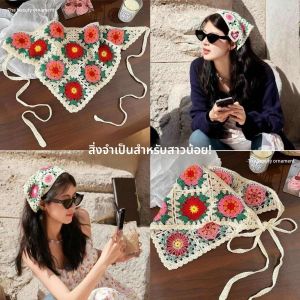 JIFANPAUL | Khăn Quàng Cổ Hình Tam Giác Knitted Phong Cách Retro Pháp cho Bé Gái