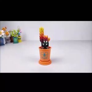 nano blok Hiasan Cangkir Kopi Tanaman Bunga Blok Bangunan Bunga Matahari Pop Romantis Dekorasi Kamar DIY