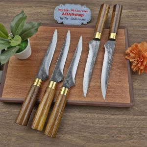 Dao Lọc Thịt Thép Nhíp Ôtô Chuẩn Sắc Bén Chuôi Gỗ Muồng Tây Bắc Chắc Khỏe