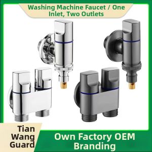 Compact Space-saving Automatic Stop Water Tap for Washing Machines 4 inch