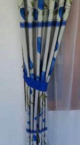 Gorden jendela pintu minimalis bahan blackout Ukuran jumbo 9 gelombang model smokring motif tulif hijau biru ungu abu merah Panjang 230 cm plus tali pengikat