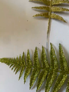 12 PCS Shimmer Glitter Fake Fern Branches Plastic Simulated Fern Christmas Tree Wreath DIY Accessories Table Decoration