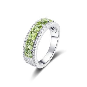 Ciga Long | Oriental Style Grape Leaf Olivine Ring