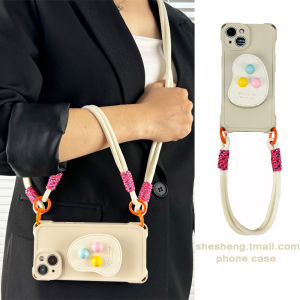 Túi Đựng Điện Thoại Di Động Bằng Nhựa Mềm Màu Trắng Có Dây Đeo Chéo Cao Cấp Cho Apple 17 15/16 iPhone 14/13/12 pro Max 11