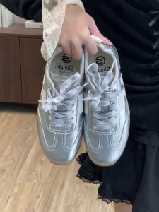 Full Leather~2025 New American Retro Training Shoes Women Soft Bottom White Sneakers Lace-Up Casual Sports Shoes