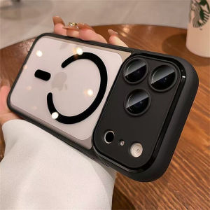 Transparent Acrylic Magnetic Case For iPhone 17 Pro Max 16 15 14 13 12 Pro For Magsafe Wireless Charging Shockproof Clear Cover