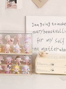 Acrylic Display Case Popmart Storage Organizer Stackable Doll Dustproof Boxes labubu