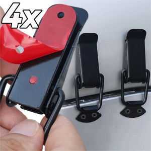 ตะขอเชื่อมต่อกันชนรถ4ชิ้นคลิปรัดตะขอปลดง่ายกันชนแบบสากลคลิปยึดอัตโนมัติ