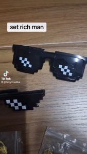 🇹🇭สินค้าอยู่ไทย🇹🇭 🔥 แว่น thug life แว่นการ์ตูน แว่นpixel แว่นโมเสค แว่นกวนๆ แว่นตากันแดด  ac5.6/ac5.5
