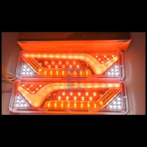 1 Pair(2pcs) - R/E NO FEAR 12V~24V (12\"x3.5\") TAIL LIGHT for All Truck Jeep L300 Elf Forward Bus - WATERPROOF
