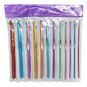 ชุดเข็มโครเชต์อลูมิเนียม 12 ขนาด (2.0-8.0 mm) แถมฟรีคลาสเรียนตุ๊กตาถักน่ารัก Aluminum Crochet Hook Set ไม่เป็นสนิม แข็งแรง ทนทาน จับถนัดมือ น้ำหนักเบา สำหรับถักไหมพรม