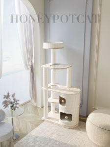Honeypot Cat | Multifunction Cat Tree Shelter Scratch Post Imported Birch Solid Wood