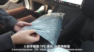 Ốp Tay Vịn Trung Tâm Tesla Model Y Juniper/YL & Model 3 Highland 2025-2026 Chất Liệu Nhựa Nhiệt Dẻo (TPE) - Tấm Lót Giữa Ghế Trước