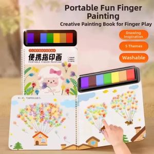WEIBAI | Non-toxic Fun Finger Painting Paint with Stamp Book