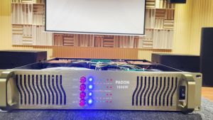 PADON - amplifier profesional empat saluran 18 inci subwoofer cocok untuk penggunaan luar dan dalam amplifier audio 8 ohms 1800 watt * 4