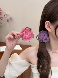 Jedai Wanita Korea Rose Bunga Mawar Jepitan Rambut Elegan Fashion Aksesoris HS JPT54