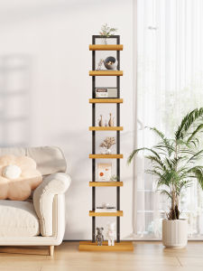 Bookshelf Floor Invisible Shelves Living Room Simple Corner Display Stand Bedside Study Storage Rack Storage Rack 4-10 Layers