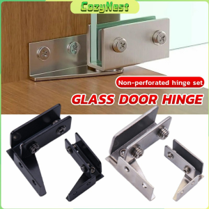 C.N. Non-perforated Glass Door Hinge Wine Display Cabinet Hinge Mounted Hinge Set