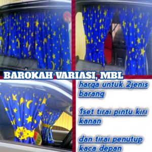 gorden pintu mobil 1set tirai penutup kaca depan tirai jendela pintu mobil Gorden mobil kaca depan aksesoris interior kabin mobil
