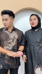 Gamis Batik Polymicro Resleting Depan Busui Friendly Tali Samping