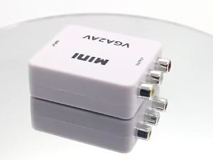 VGA To AV Converter Adapter With 3.5mm Audio 1080p HD Converter For PC to TV