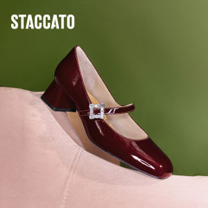 <Lulu buckle>Staccato Mary Jane Pumps รองเท้าแมรี่เจน 2"รองเท้าส้นสูงหนา หัวกลม EVT04