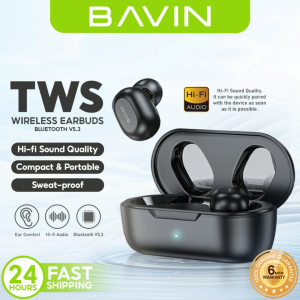 BAVIN BA98 HiFi Audio Bluetooth Wireless TWS Earbuds w/ Sweatproof & Lightweight Compatible for Smartphones