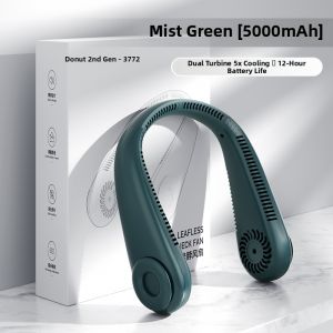 Portable Neck Fan Wireless Mini USB Rechargeable Leafless Fan Lightweight Dormitory Lazy Persons Cooling Neck Fan