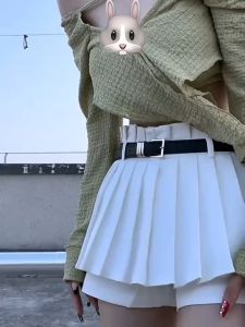 🎨KAYKAI🎨พร้อมส่ง!! กางเกงกระโปรงเอวสูง ใส่แล้วน่ารัก DS824