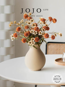 JOJOS L. Ceramic Flower Vase for Peony And Rose Flowers Multi-Headed Popular Internet Red Home Decorative Large Belly Vase