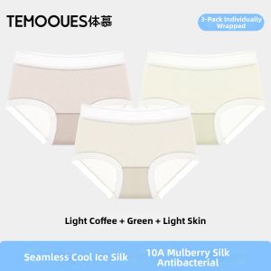 Silky Thin Lace Antibacterial Silk Lined Briefs