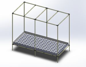 ชุดโครงปลูก โต๊ะปลูก ขนาด 1.2m x 2.4 H:2.2m. (ราคาไม่่รวมถาด)