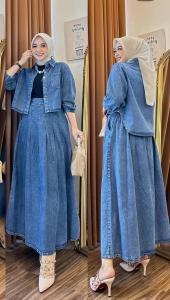 Setelan Jeans Wanita Dewasa Setelan Wanita Terbaru 2024