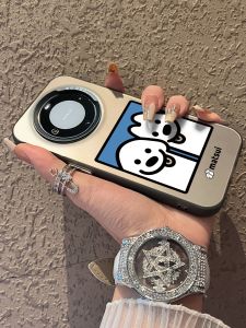 Huawei Mate70Pro Phone Case Creative Personalized Silver Color Anti-Fall Protection Cover for Men And Women New Release Dual Puppy Design