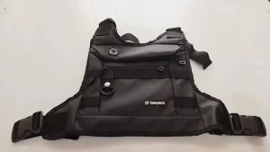 Chest Bag Waterproof Tas Dada Pria Vest Bag Anti Air Tas Rompi Kulit Tas Sepeda Running Chest Rig