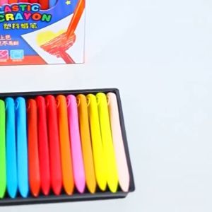 VK Triangle Head Crayon Set Bright Color Crayons Children Drawing Color Pencil Art School Supplies